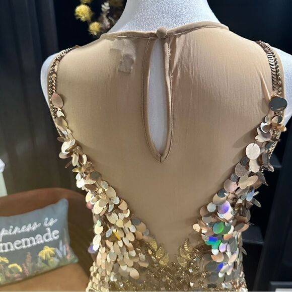 ASOS Bodysuit with Premium Gold Flame Embellishment Size 0 - Picture 13 of 15